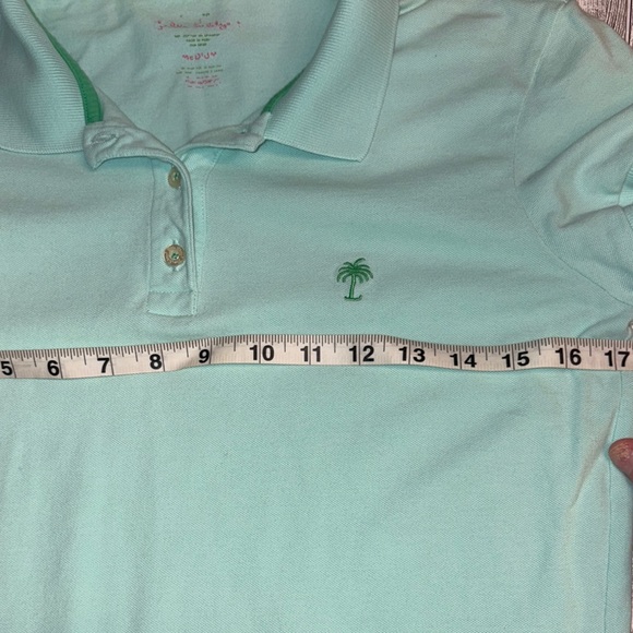 Lilly Pulitzer Mint Green Polo Shirt size Medium - Picture 6 of 10